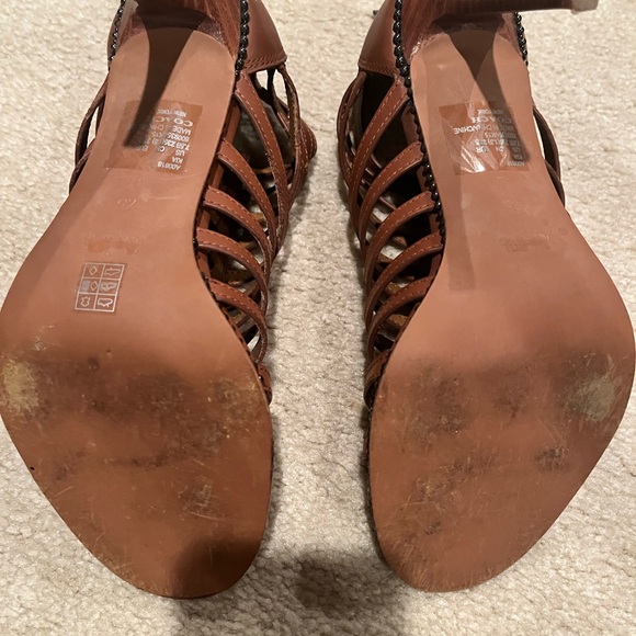 Coach Brown Leather Strappy Shoes - Picture 8 of 8